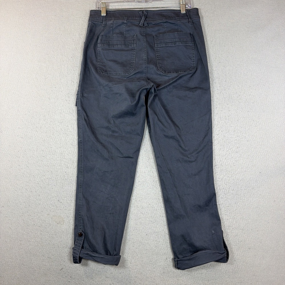 Democracy Ab Solution Cargo Pants Blue Straight Leg Women's 10 Snap up leg - Picture 5 of 12